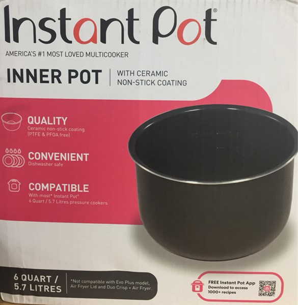 Instant Pot Inner Pot w/ Ceramic Non Stick Coating 6 Quart 853084004040